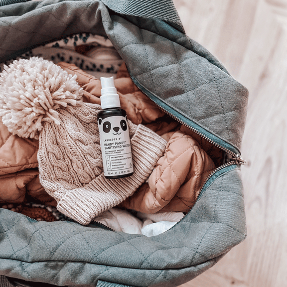 Labology 3 natural alcohol free Handy Pandy Sanitising Water for newborn babies and kids suitable for sensitive skin school and nursery bags
