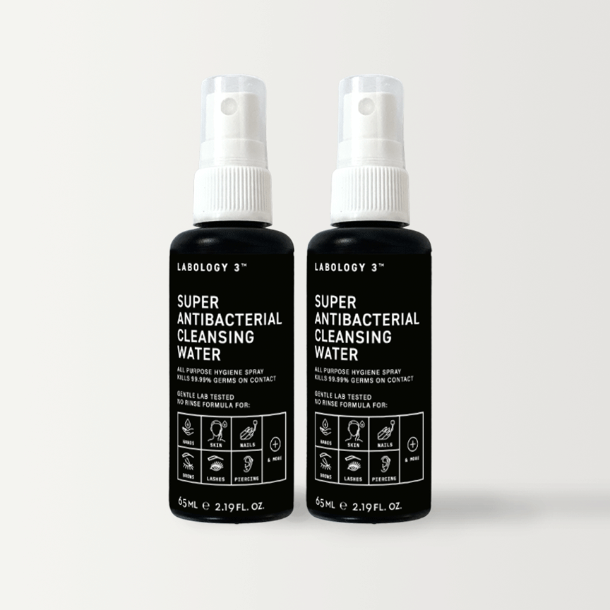 Labology 3 All Purpose Super Antibacterial Cleansing Water for Beauty professionals and salon hygiene for hands and skin